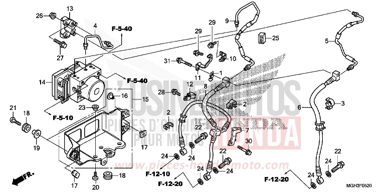 MODULATEUR ABS de VFR1200X "Crosstourer" DCT DARKNESS BLACK METALLIC (NH463) 2013